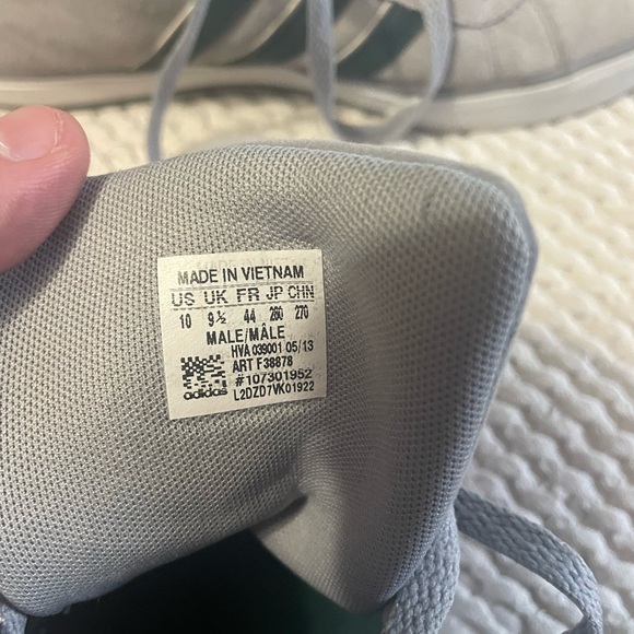 Adidas NEO grey/green mid sneakers Sz10 - Picture 3 of 4